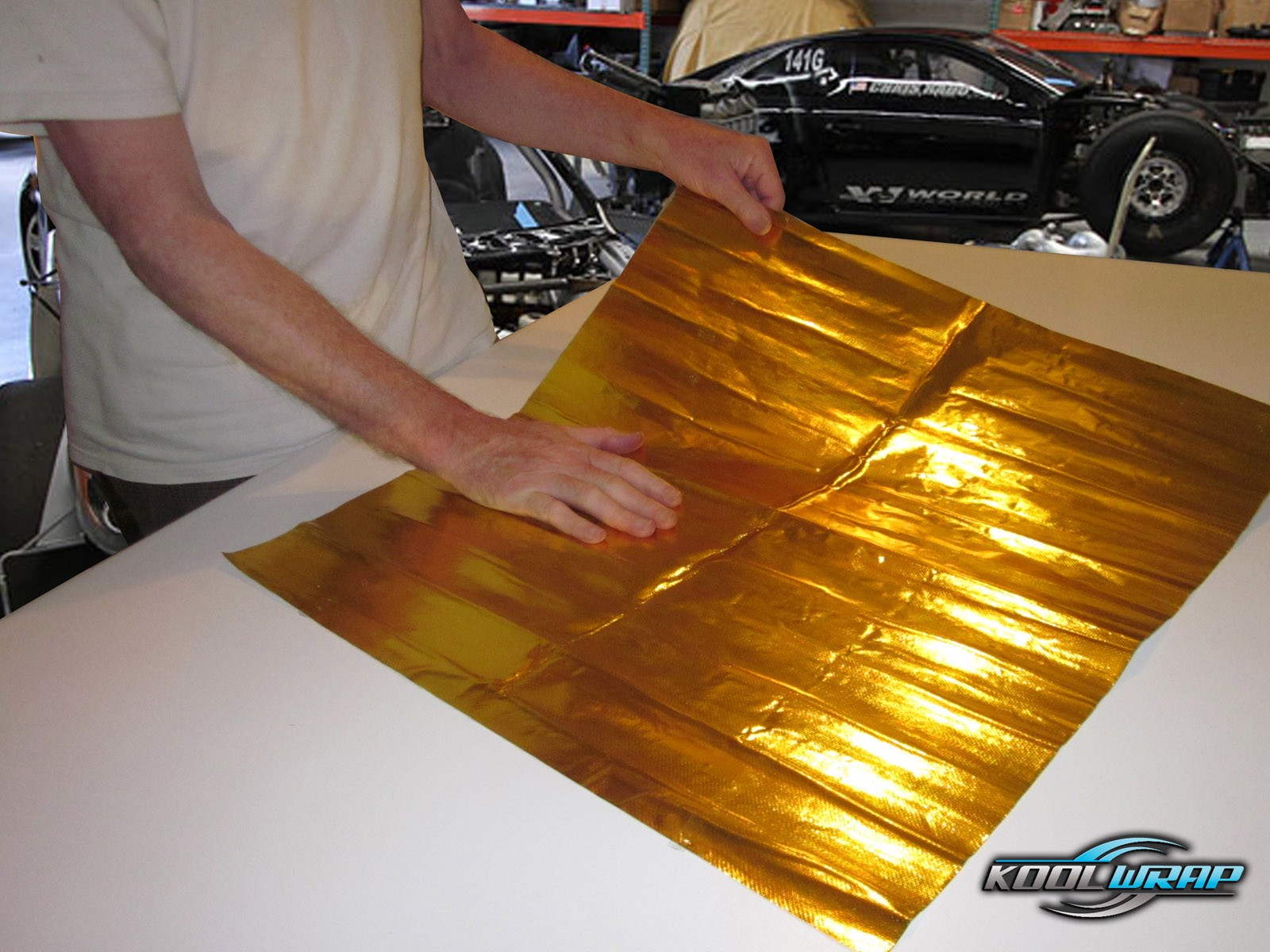 Gold Heat Reflector Barrier Tape Sheet 20 x 20 in.