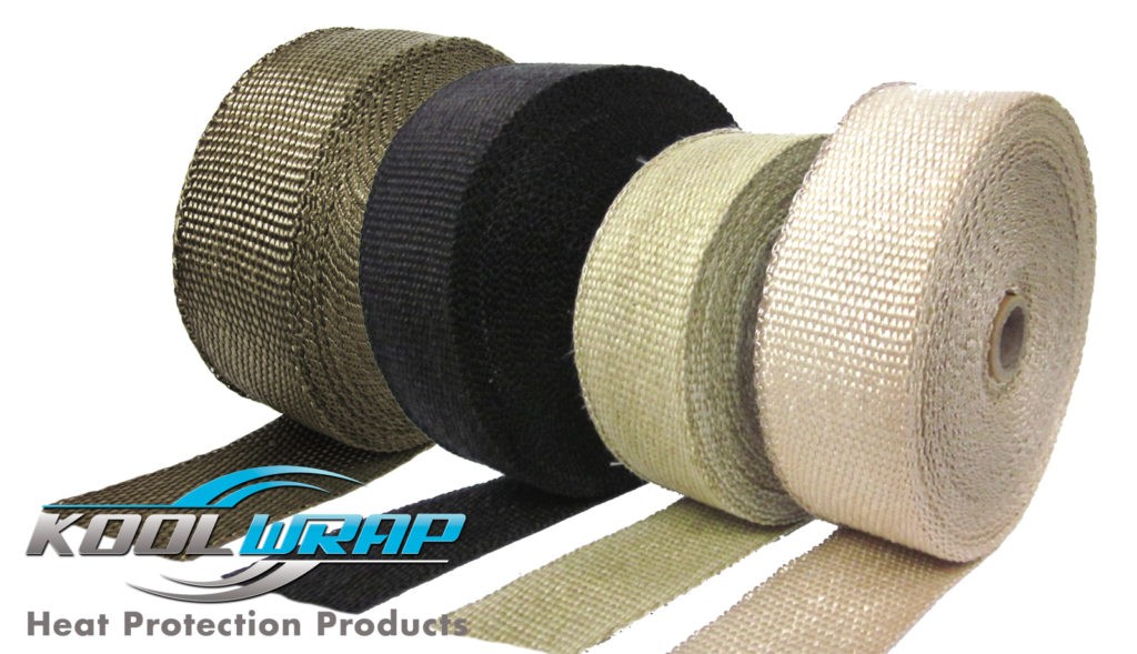 Kool Wrap Titanium Basalt Exhaust Wrap, 4 s/less ties, 4.5m x 25mm x 1 ...