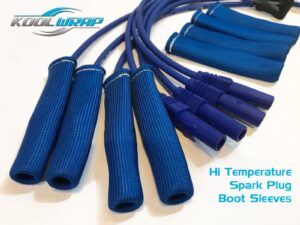 Kool Wrap spark plug boots sleeves blue 2