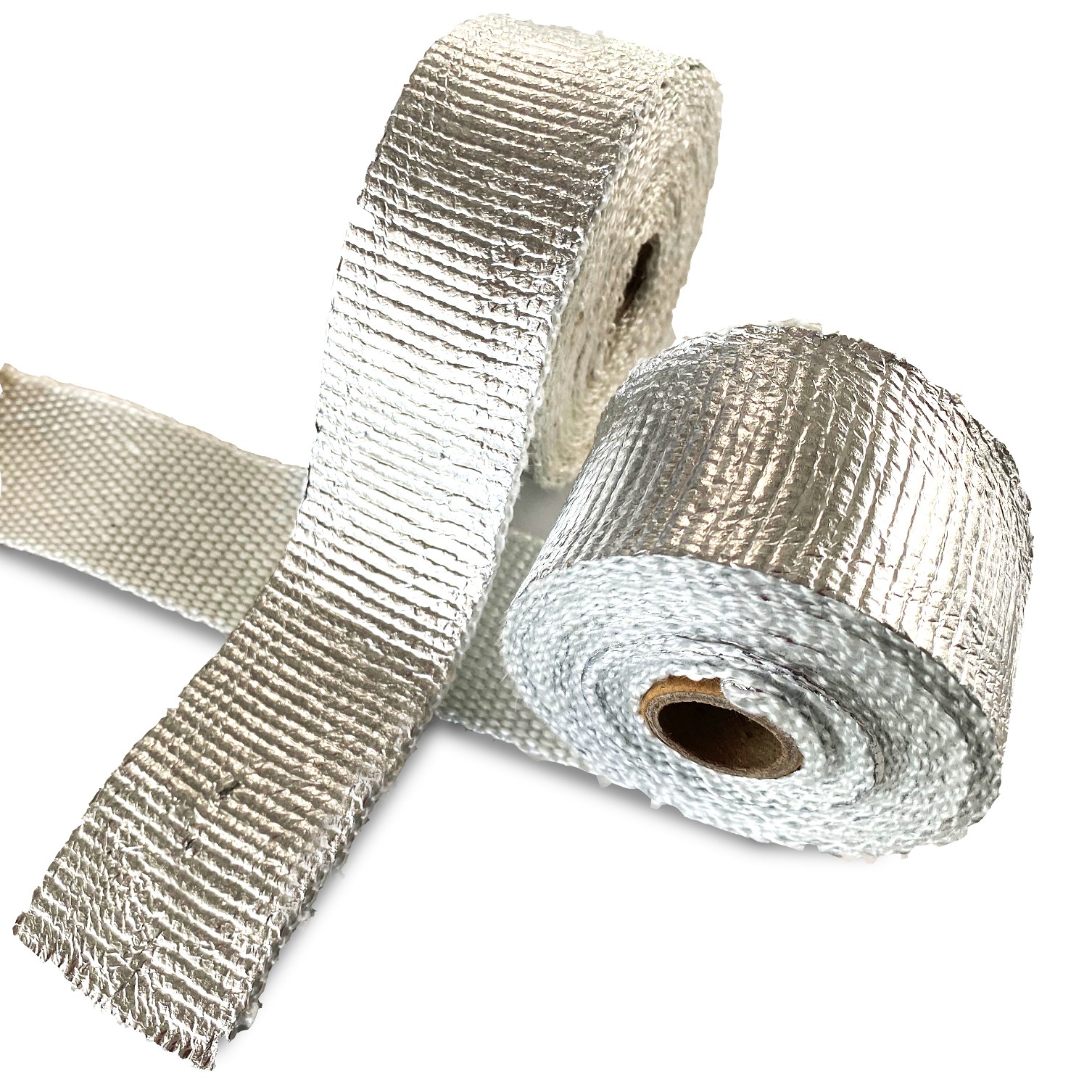 1 x 16 Silver Aluminum Foil Covered Exhaust Insulating Heat Wrap Roll Oil Resistance Waterproof for Motorcycle Fiberglass Heat Shield Tape with Stainless Ties From Manufacturer 