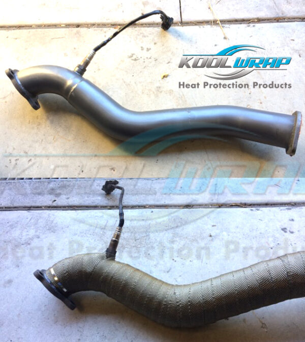 Kool Wrap Titanium Exhaust Wrap before and after