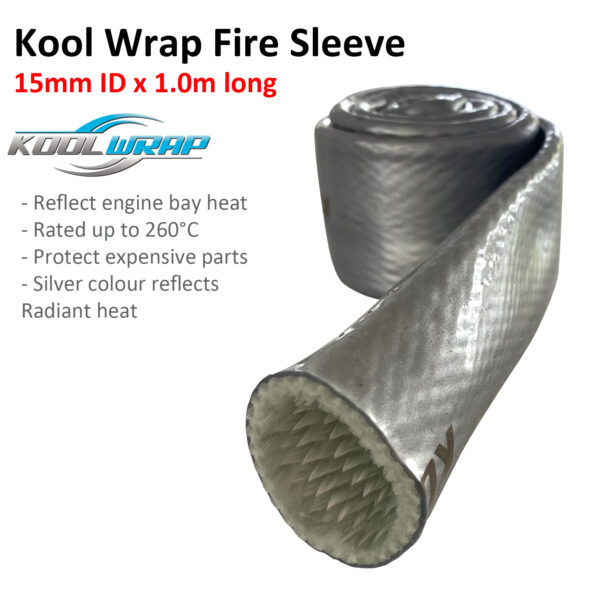Kool Wrap Silicone Coated Heat Resistant Fire Sleeve 15mm ID logo
