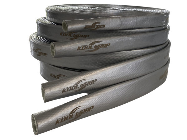Kool Wrap Silver Reflective Firesleeve Silicone Coate3d with Fibreglass Insulation